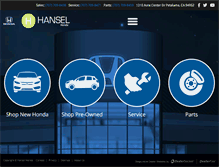 Tablet Screenshot of hanselhonda.com